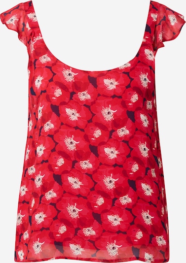 La petite étoile Top in rot / bordeaux / dunkelrot / weiß, Produktansicht