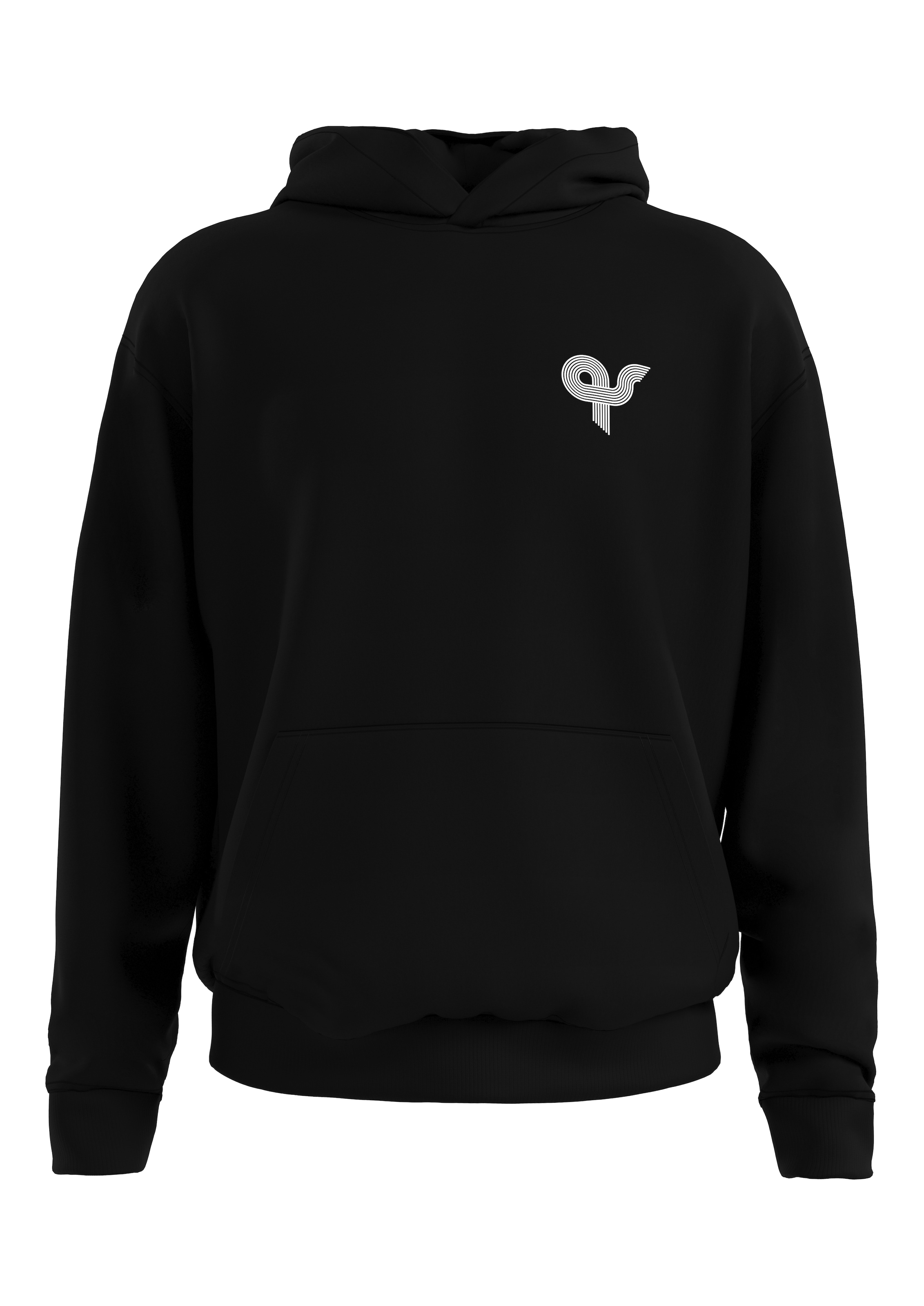 QS Sweatshirt in Zwart: voorkant