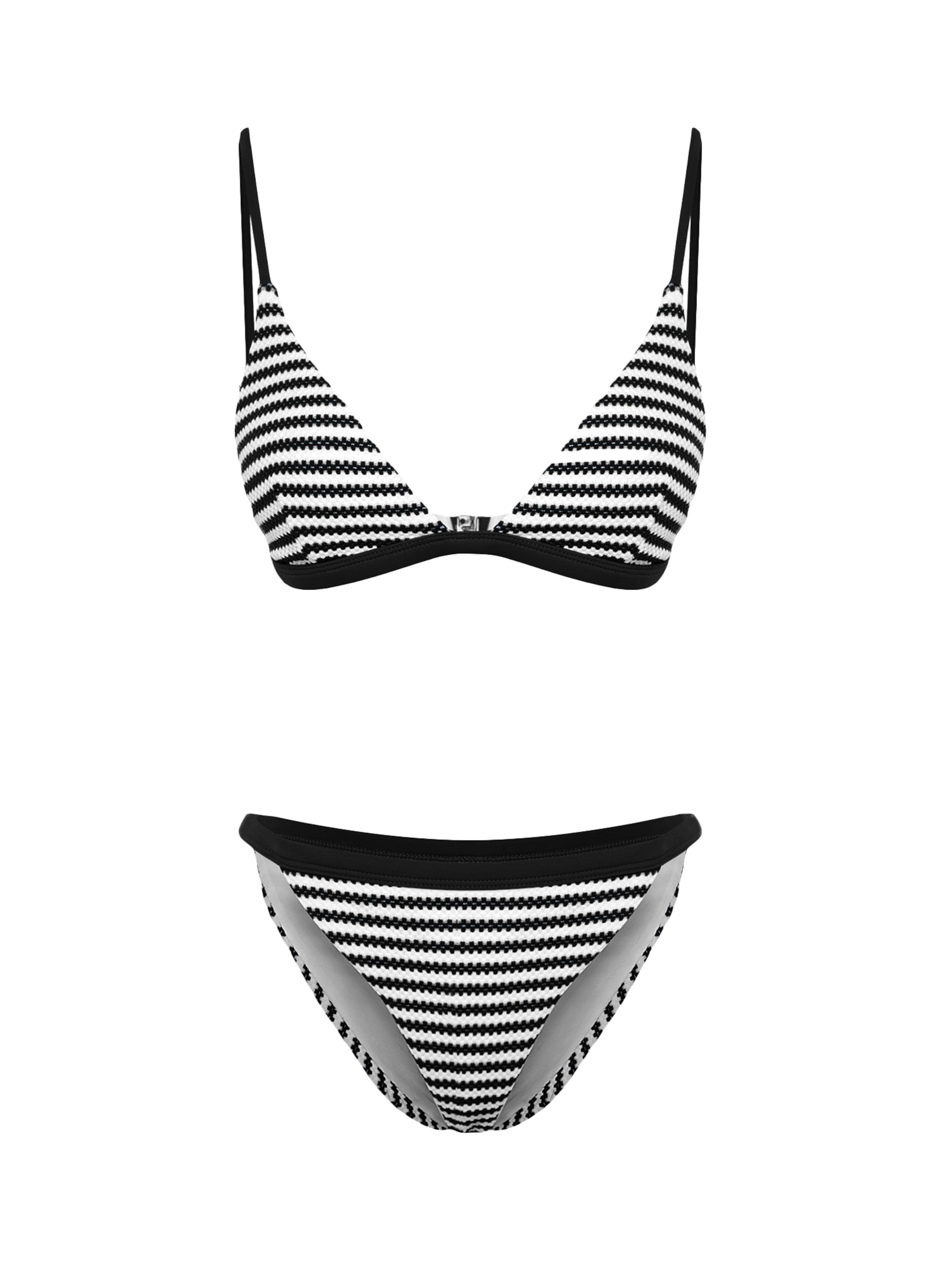 Trendyol Triangle Bikini in Black: front