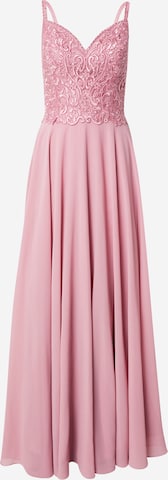 Robe de soirée mascara en rose : devant