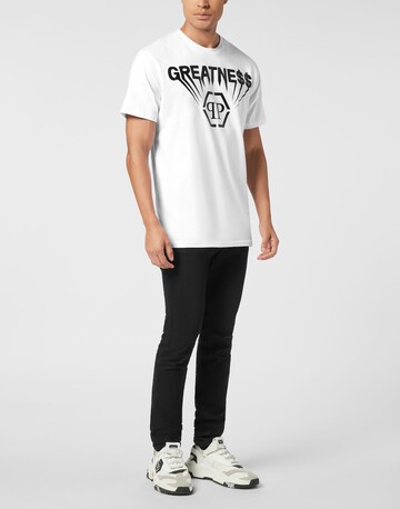 T-Shirt 'Greatness' Philipp Plein en blanc