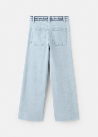 MANGO KIDS Wide leg Jeans 'Seamlesb' in Blue