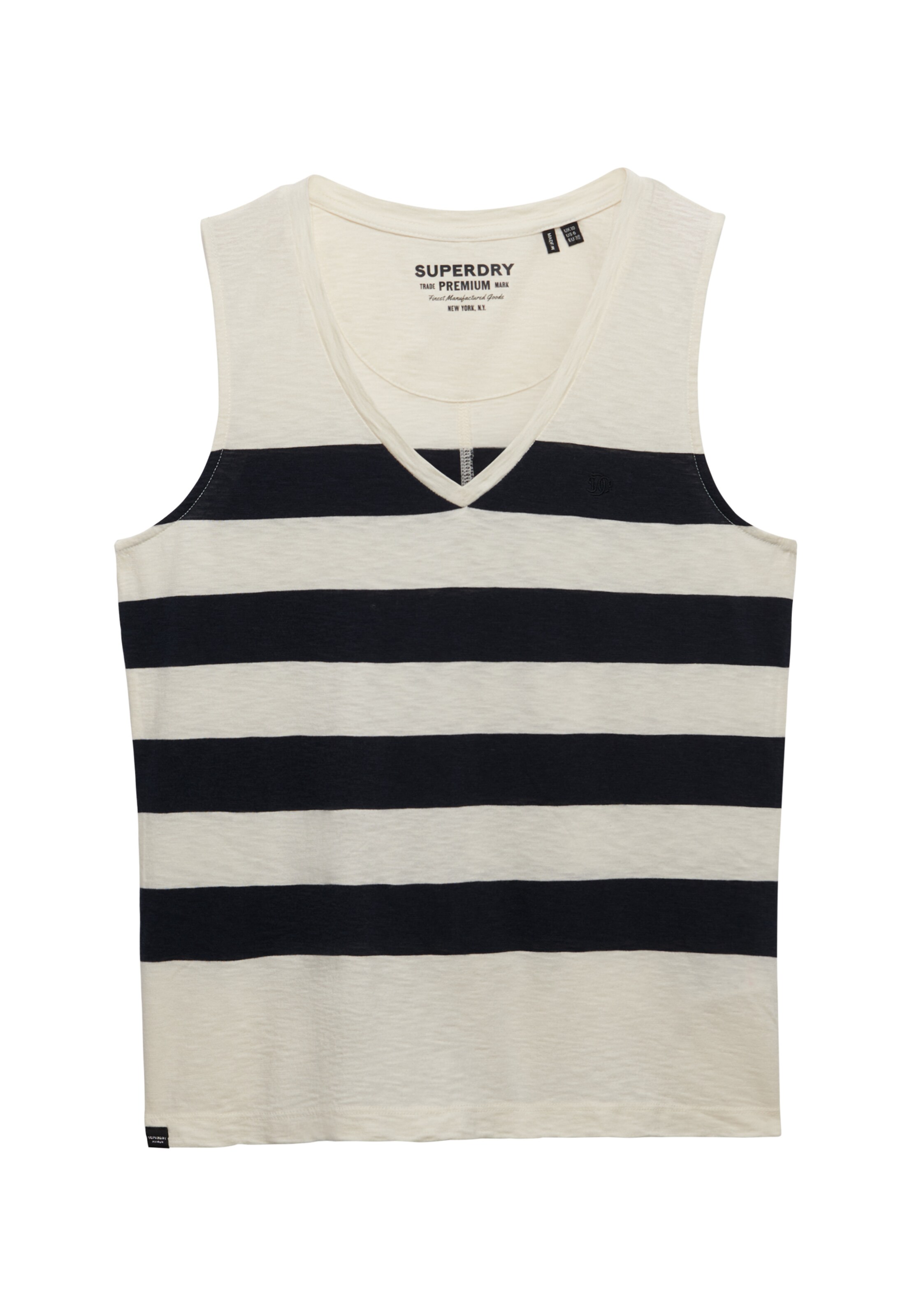 Superdry & Co Top in XS-S in de kleur Crème / Marine, Productweergave