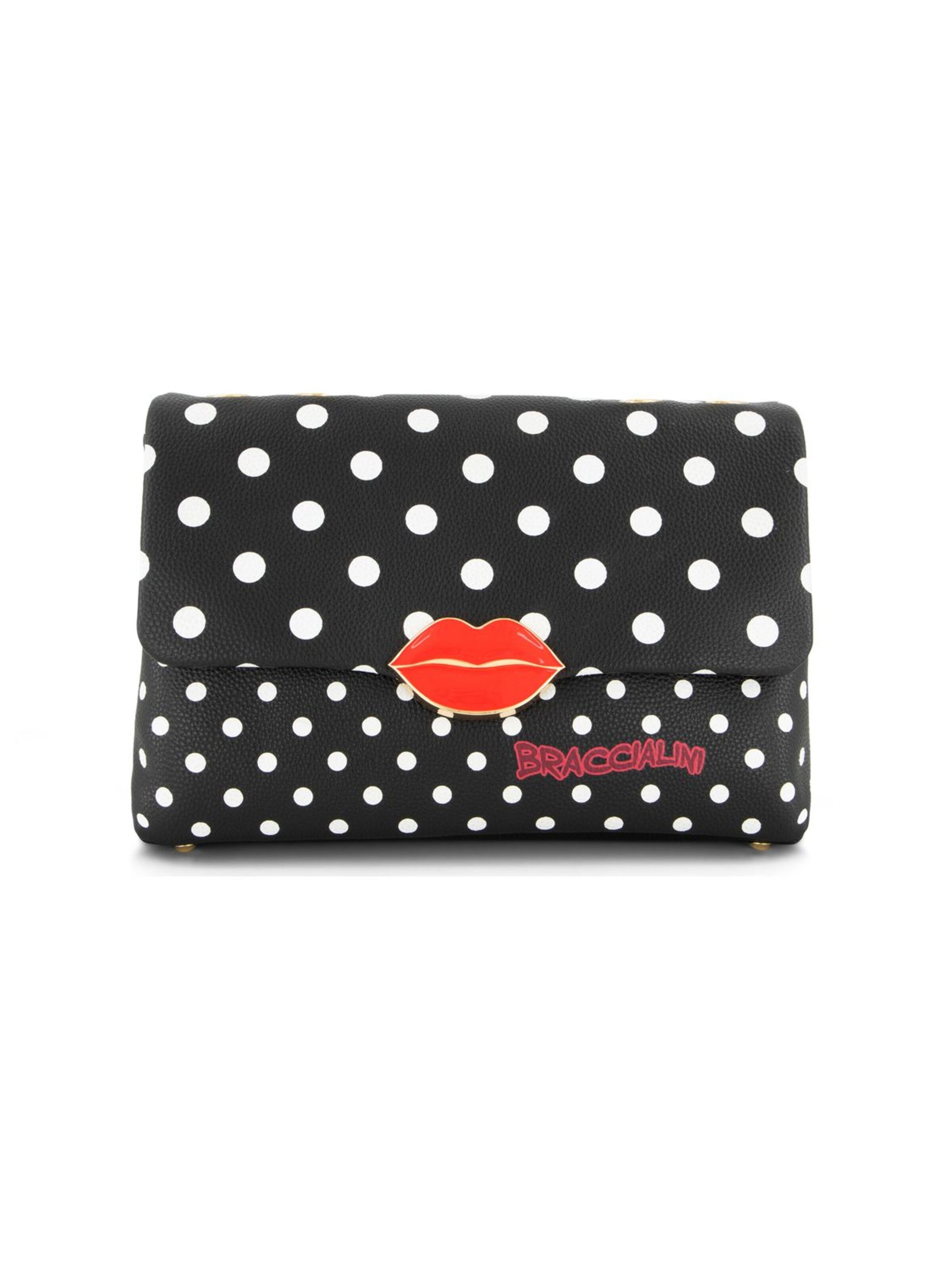 Braccialini - Bolso de hombro 'Kiss' en negro: frente