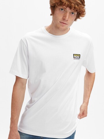 hydroponic - Camiseta 'Hydroponic x South Park Regular-Fit Cartman Graphic T-Shirt' en blanco
