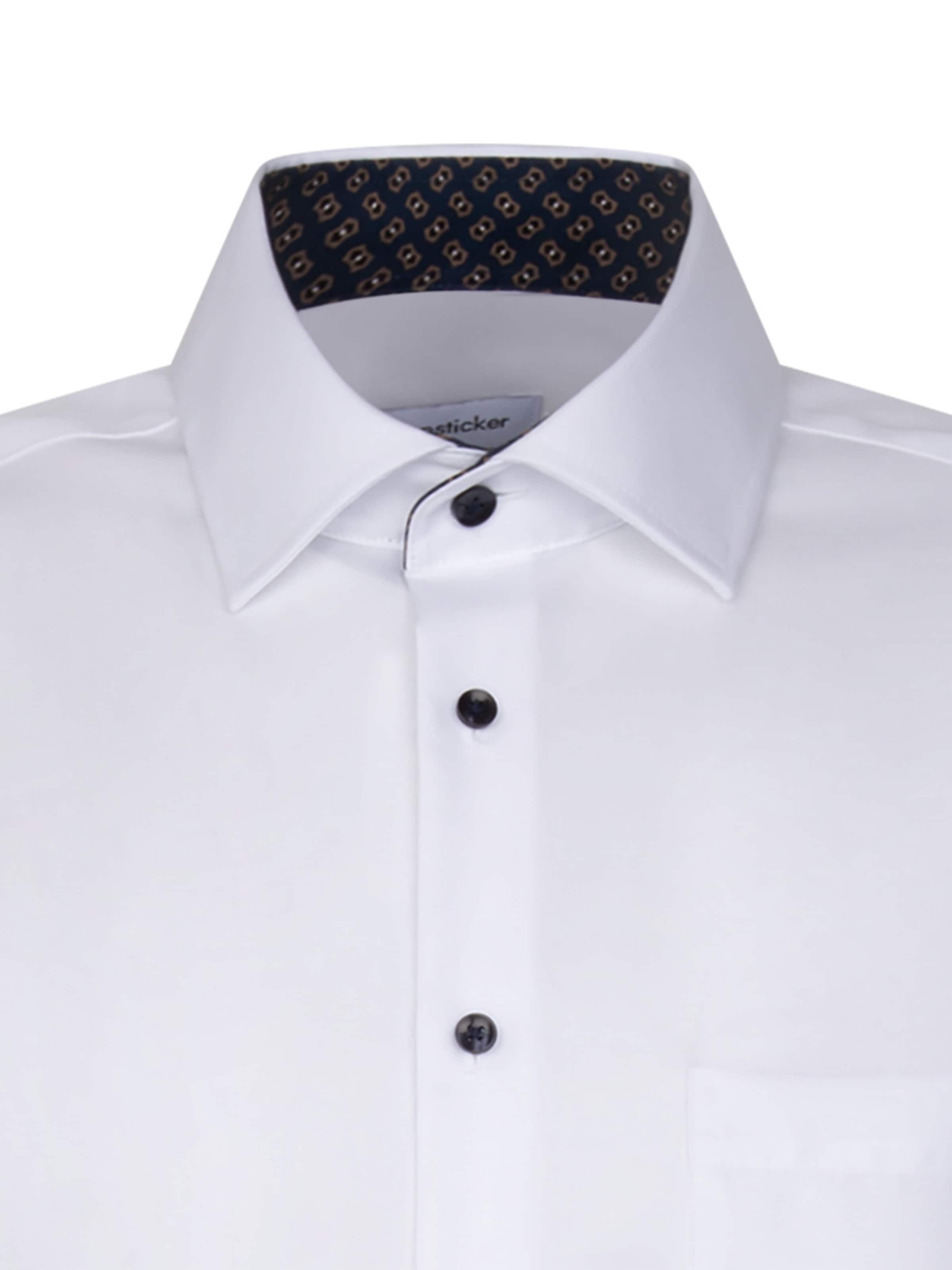 SEIDENSTICKER Regular fit Business shirt 'Schwarze Rose' in White
