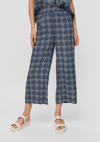 Wide Leg Pantalon s.Oliver en bleu : devant