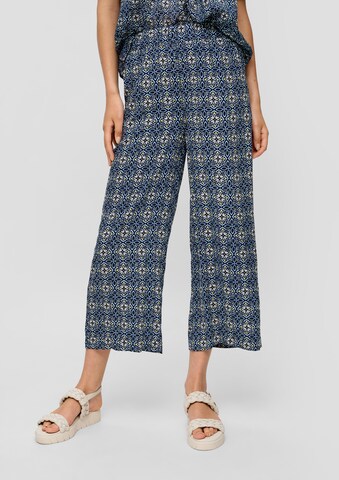 s.Oliver Wide leg Broek in Blauw: voorkant