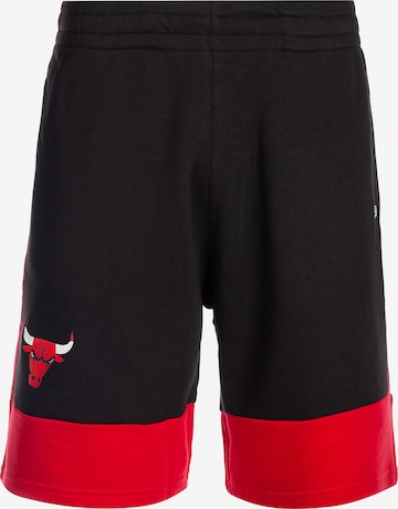 NEW ERA Loosefit Παντελόνι φόρμας 'NBA Chicago Bulls ' σε μαύρο: μπροστά