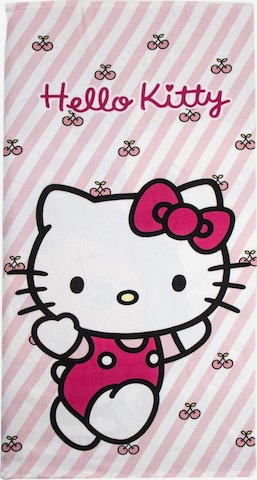 Serviette de plage 'HANDTUCH POLYESTER HELLO KITTY' Cerdá en rose : devant