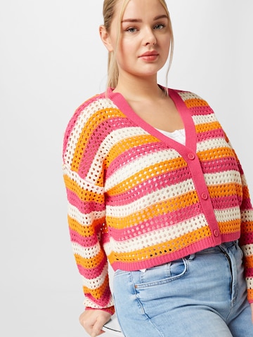 Noisy May Curve Knit cardigan in Pink