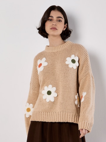 Apricot - Jersey en marrón: frente