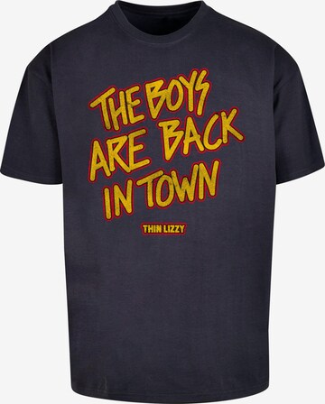 Merchcode Shirt 'Thin Lizzy - The Boys Stacked' in Blue: front