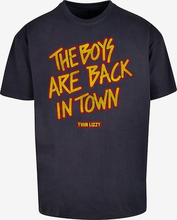 T-Shirt 'Thin Lizzy - The Boys Stacked' Merchcode en bleu : devant