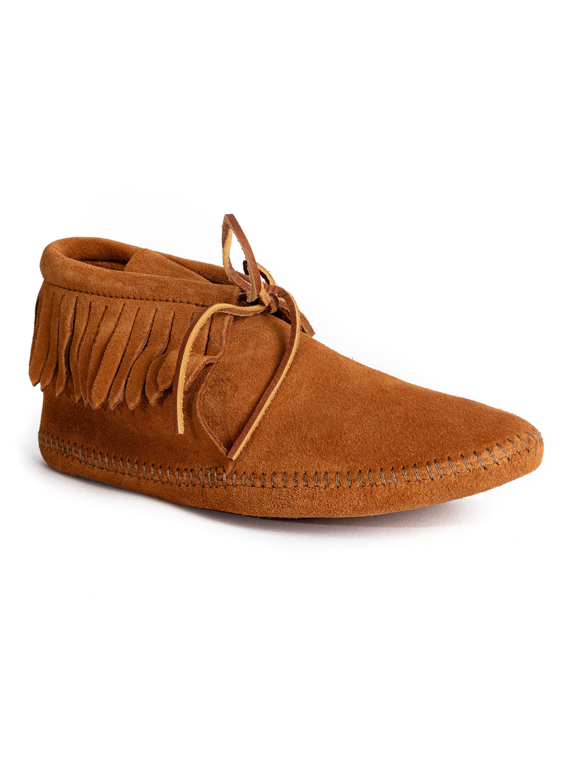 Minnetonka Snøresko 'Classic Fringe' i brun