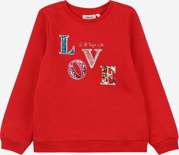 KIDS ONLY Sweatshirt in Rood: voorkant