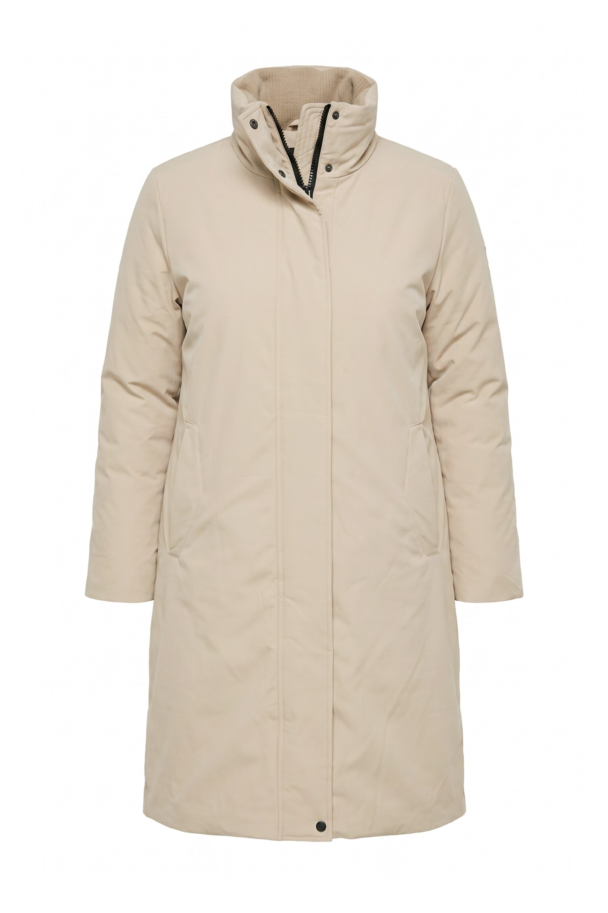 Ulla Popken Functionele mantel in Beige: voorkant