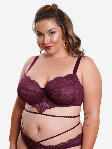 SugarShape High neck Bra 'Lola' in Purple: front