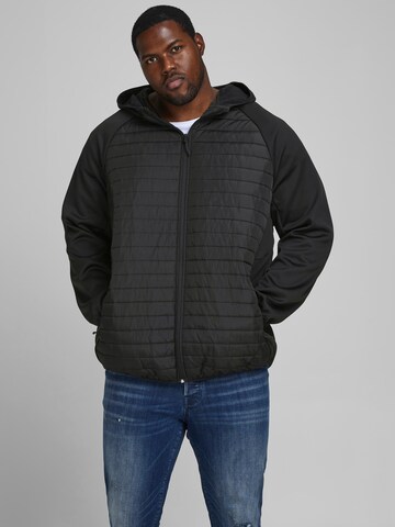 Jack & Jones Plus Overgangsjakke i sort: forside
