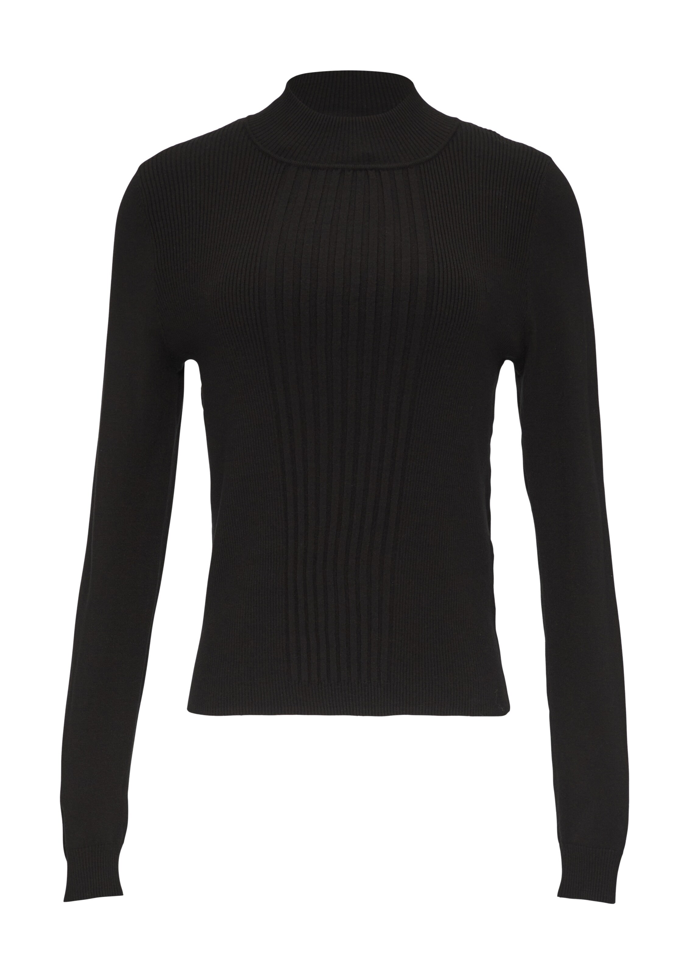 comma casual identity Trui in Zwart: voorkant