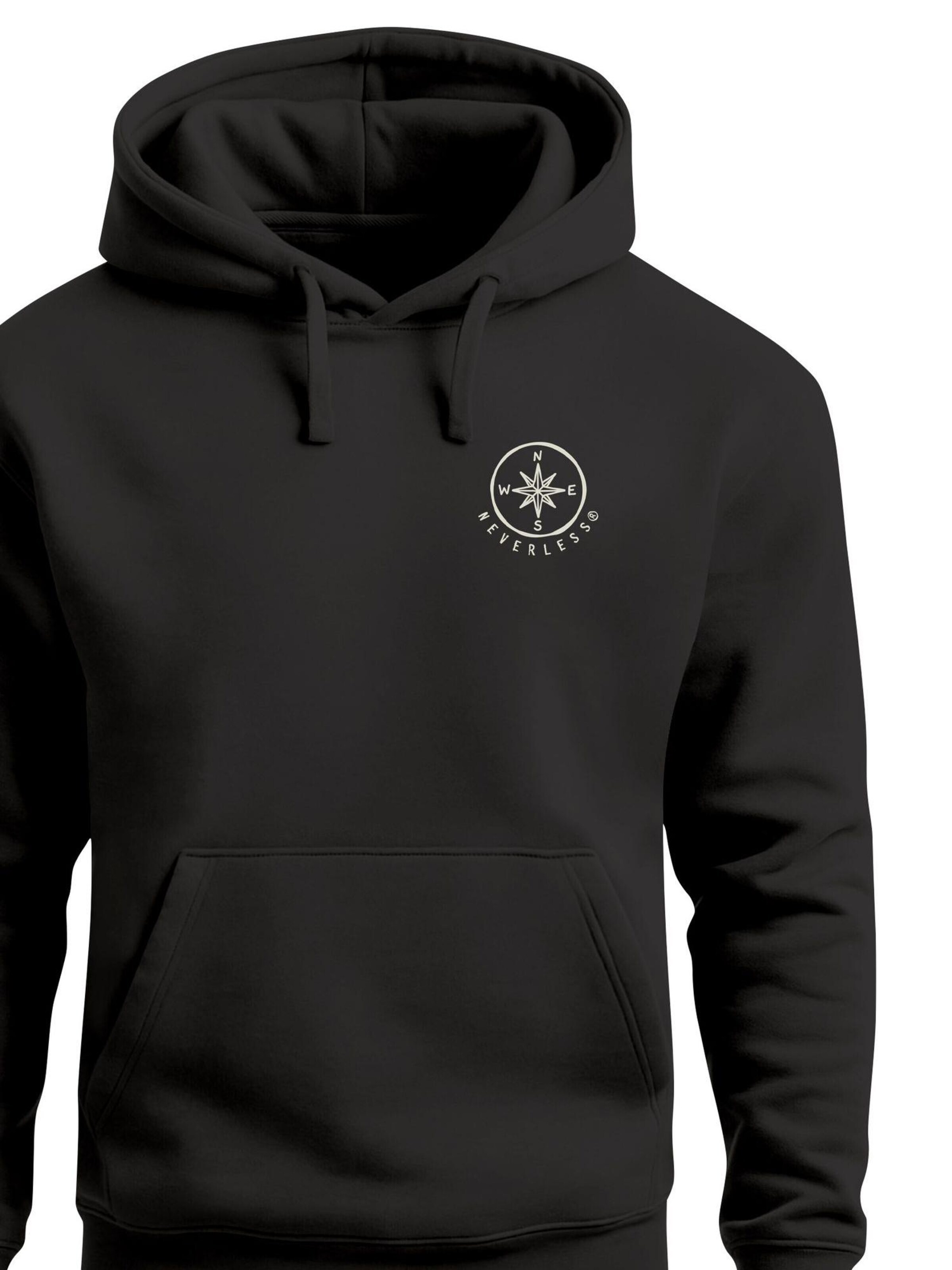 Neverless Sweatshirt 'Kompass' in Black