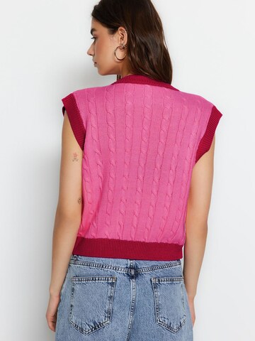 Gilet in maglia di Trendyol in rosa
