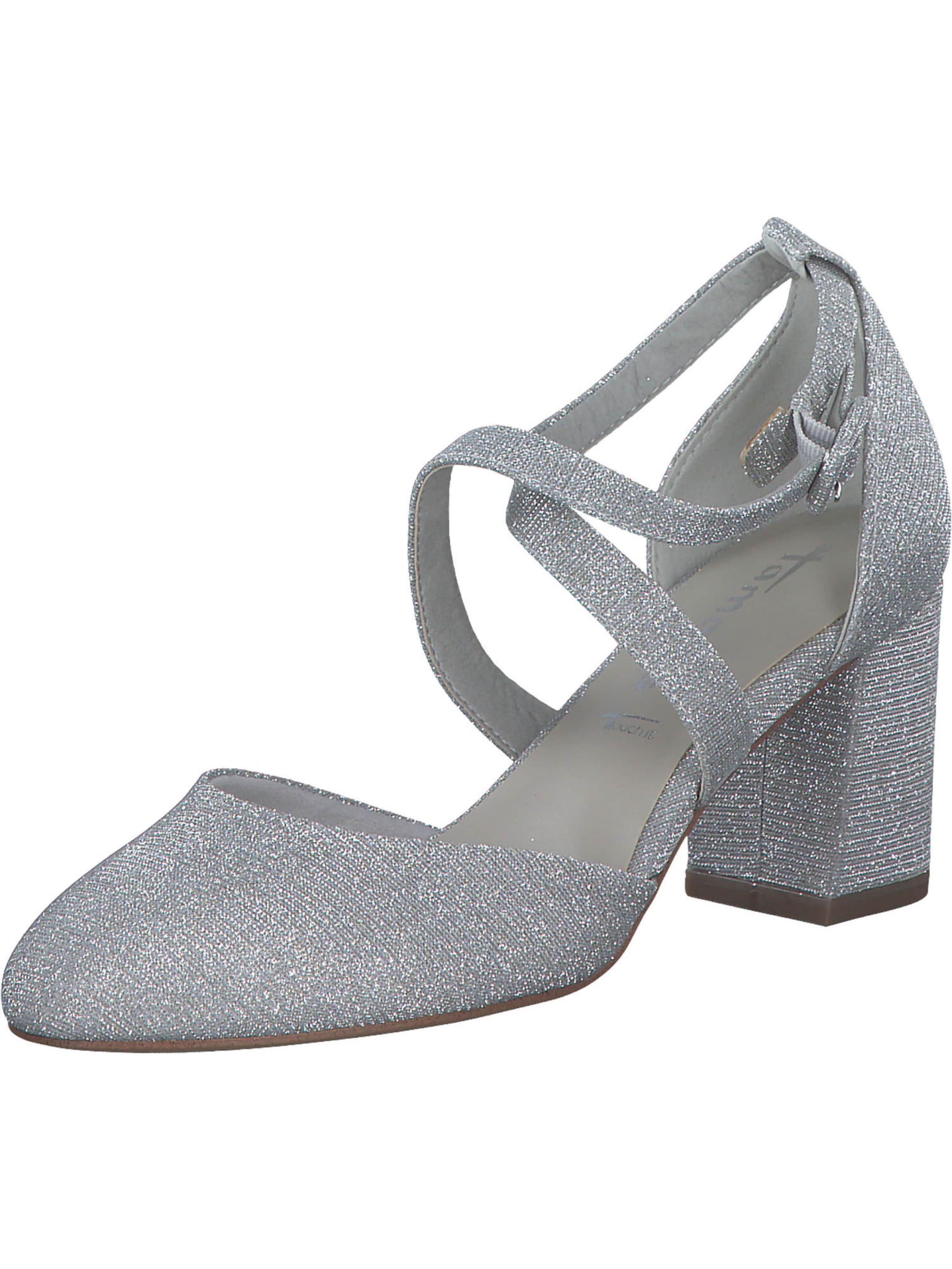 Tamaris Slingback Pumps in Silver: front