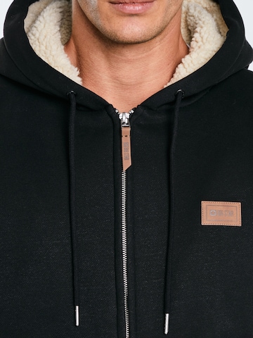 BIG STAR Zip-Up Hoodie 'MILAR' in Black