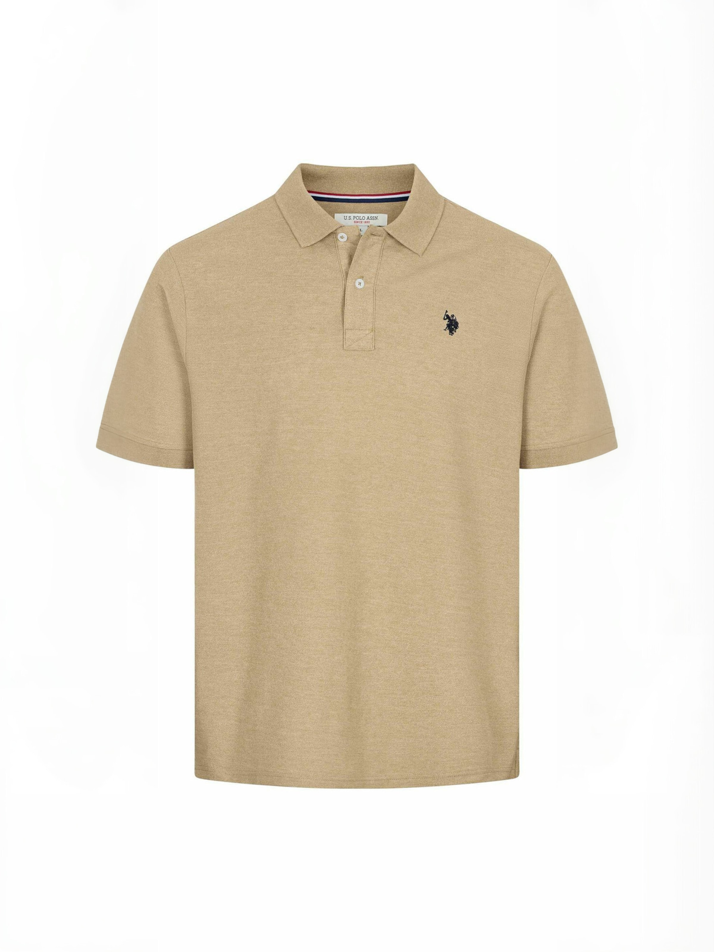 U.S. POLO ASSN. Overhemd ' Alfred ' in Beige: voorkant