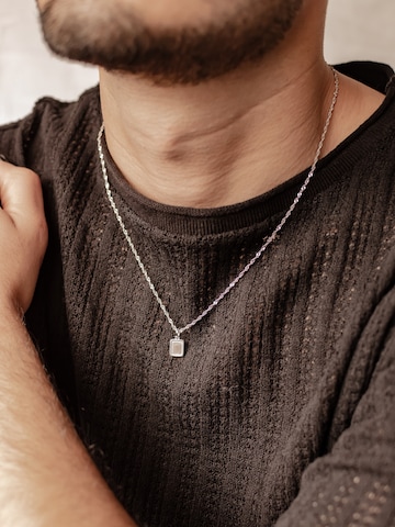 Hey Happiness Kette 'Square Rope' in Silber: Vorderseite