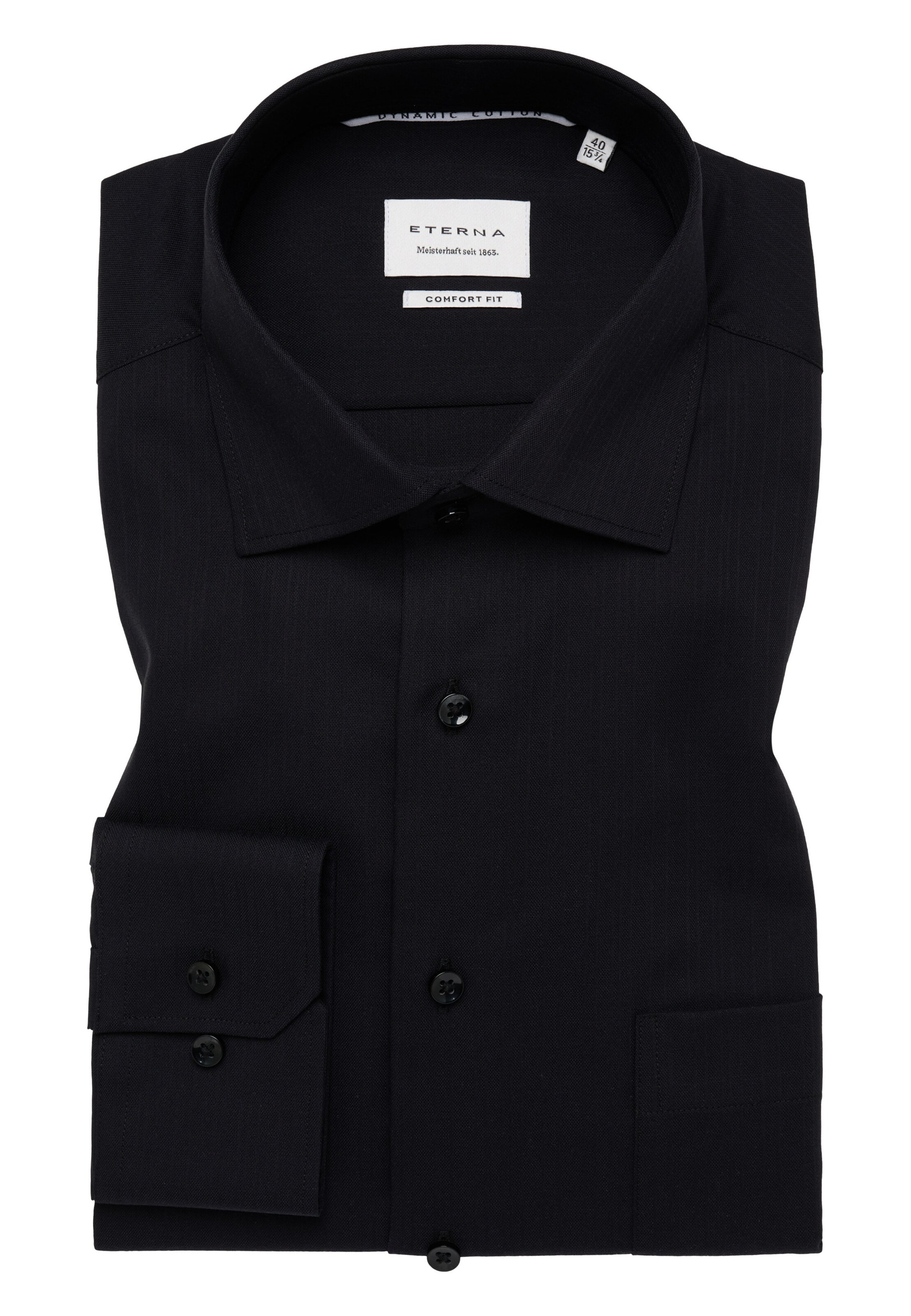 ETERNA Comfort Fit Hemd in Schwarz