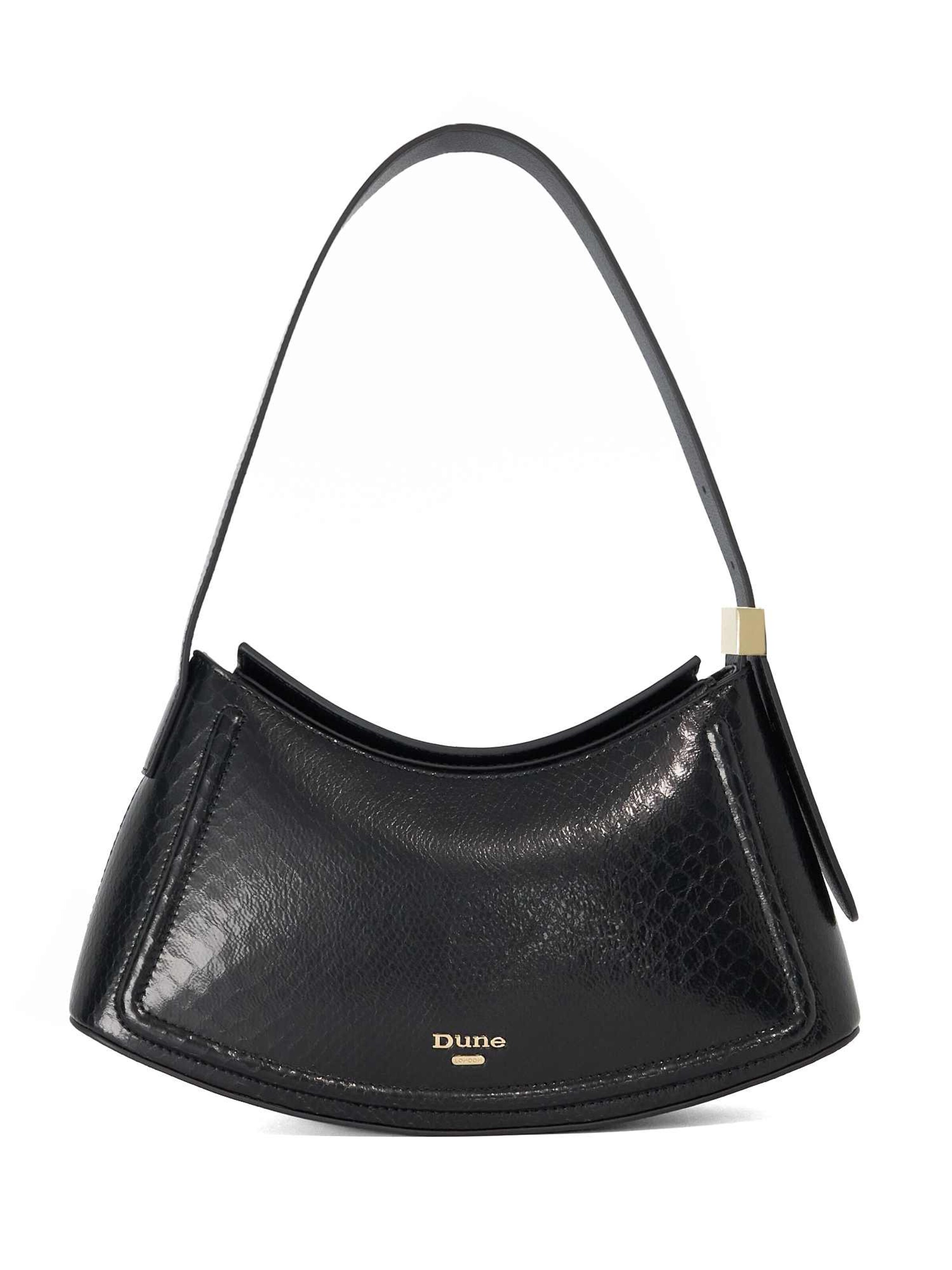 Dune LONDON Schultertasche 'Dependent' in Schwarz: Vorderseite