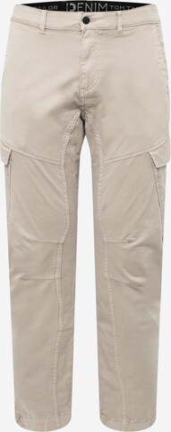 Pantalon cargo TOM TAILOR DENIM en gris : devant