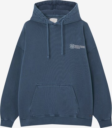 Pull&Bear Sweatshirt in Blauw: voorkant