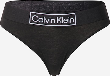 Calvin Klein Underwear Thong in Black: front