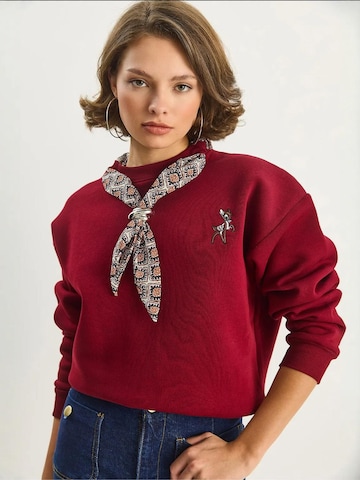 Bianco Lucci Sweatshirt in Red