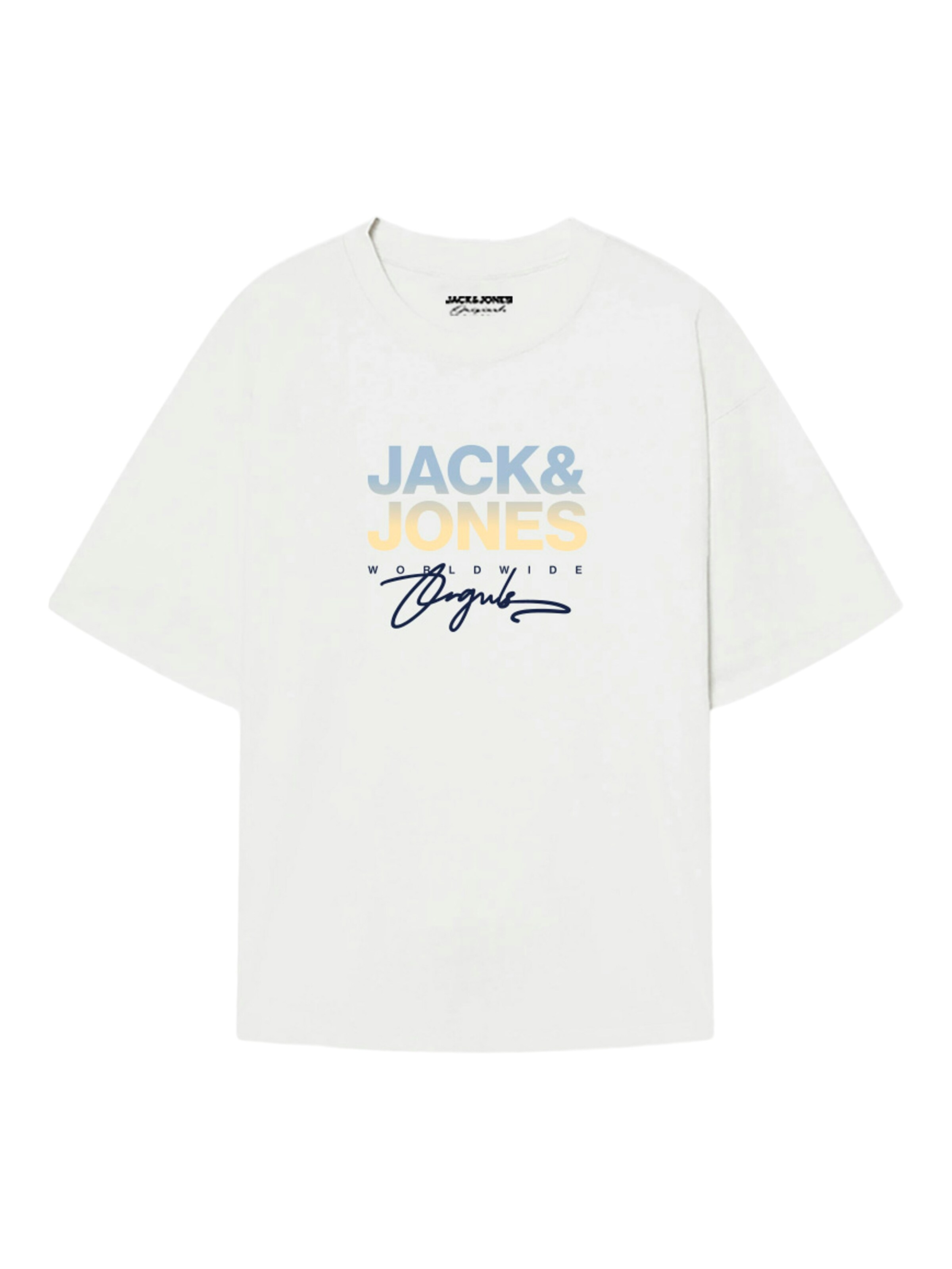 JACK & JONES Majica 'JORCANGGU' | bela barva