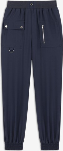 Twist Tapered Pants in Blue: front