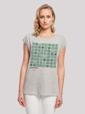 F4NT4STIC Shirt in Grijs: voorkant