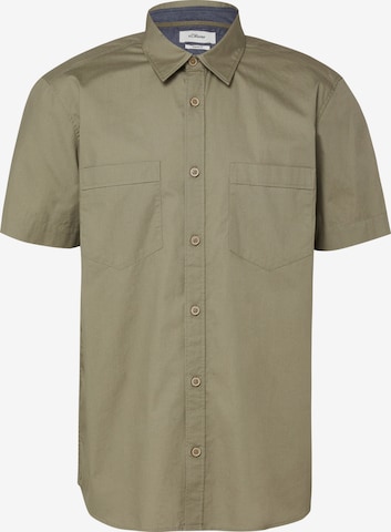 s.Oliver Regular Fit Hemd in Grün: Vorderseite