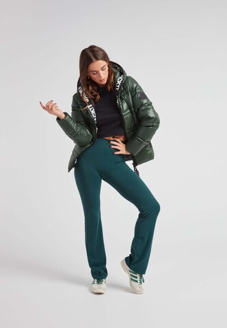 JACK1T Outdoorjas ' R4D Tramline Puffer Racer Lux ' in Groen