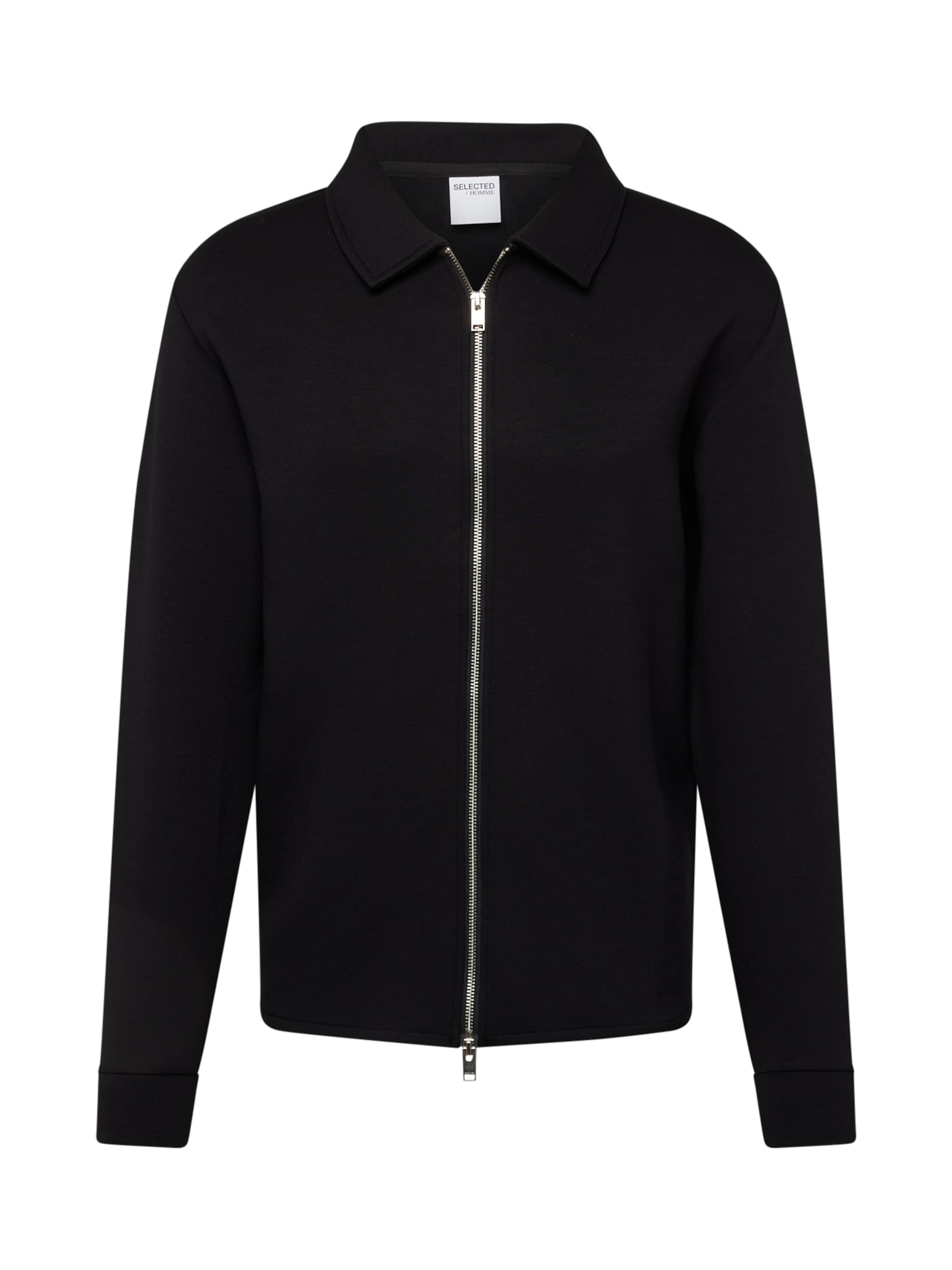 SELECTEDKardigan - crna boja: prednji dio