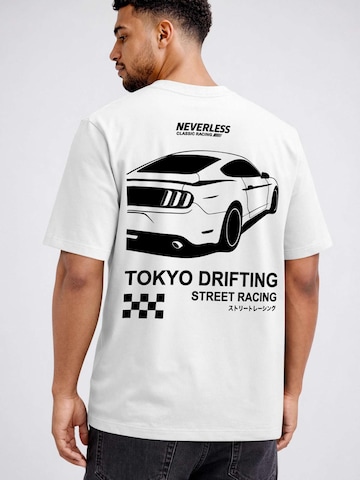 Neverless Shirt 'Tokyo Drifting'‌‌ in Weiß