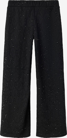 NAME IT Wide Leg Hose in Schwarz: Vorderseite