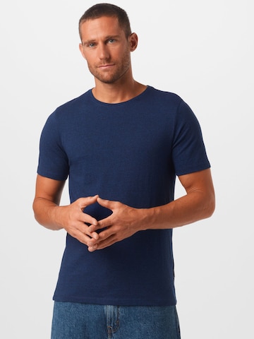 T-Shirt 'Mouliné' Lindbergh en bleu : devant