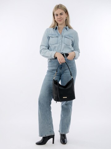 Emily & Noah Schultertasche 'Daniela' in Schwarz: Vorderseite