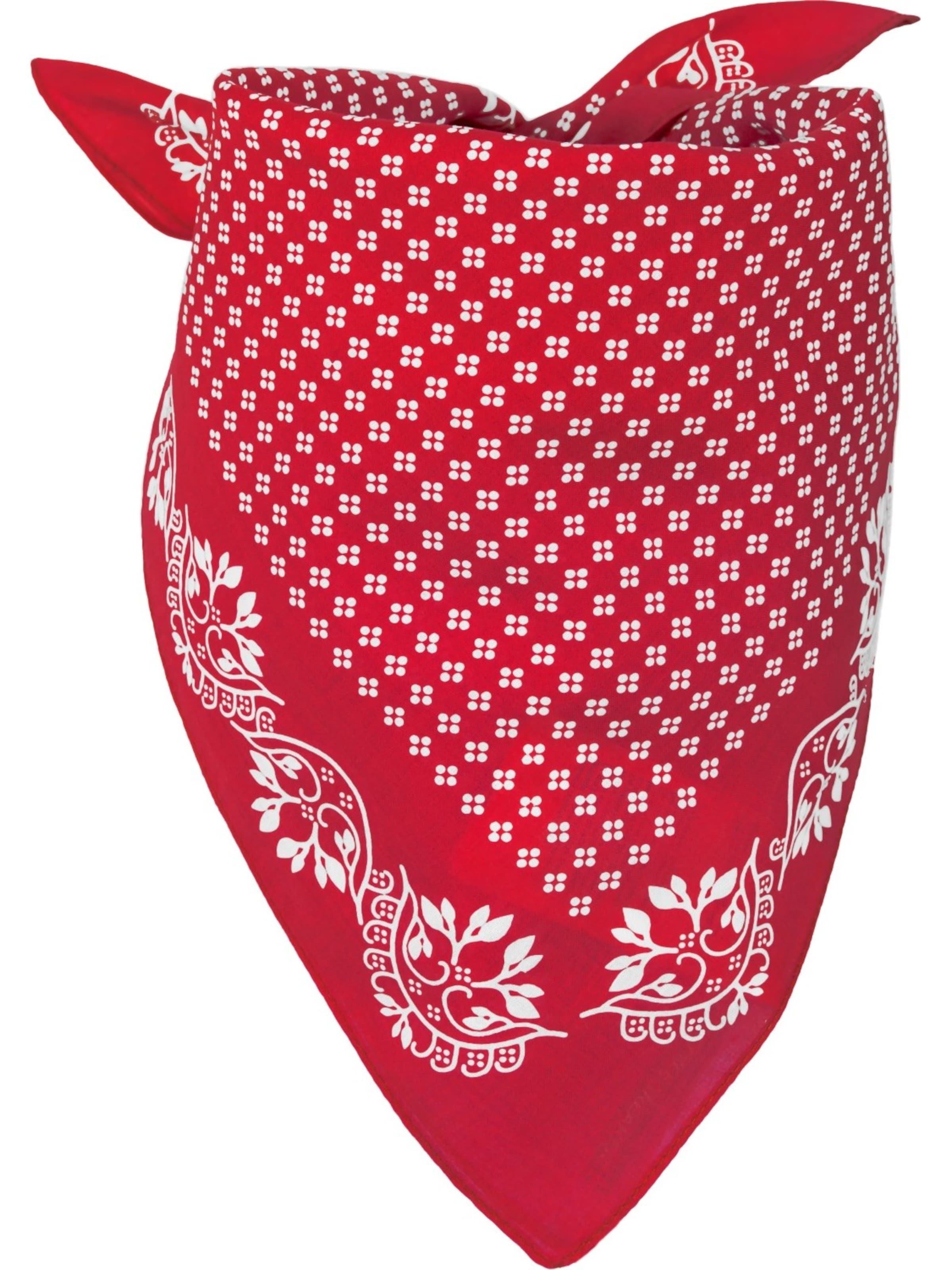styleBREAKER Tuch 'Baumwolle Dreieckstuch mit Blümchen Muster'‌‌‌‌ in One Size in rot, Produktansicht