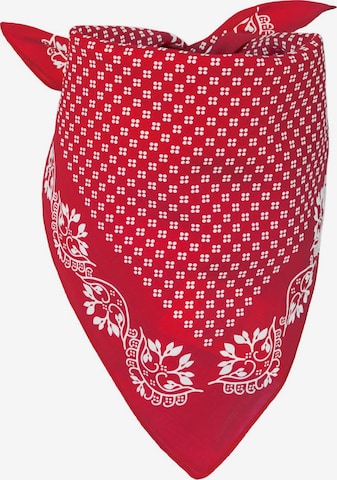 styleBREAKER Tuch 'Baumwolle Dreieckstuch mit Blümchen Muster' in Rot: Vorderseite