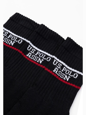 US POLO ASSN. Sports socks 'Calze U.S. Polo Assn. corte in spugna, stile tennis' in Black