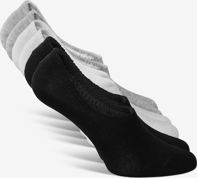 Classics Füßlinge 'Invisible Socks' in grau / schwarz / weiß, Produktansicht